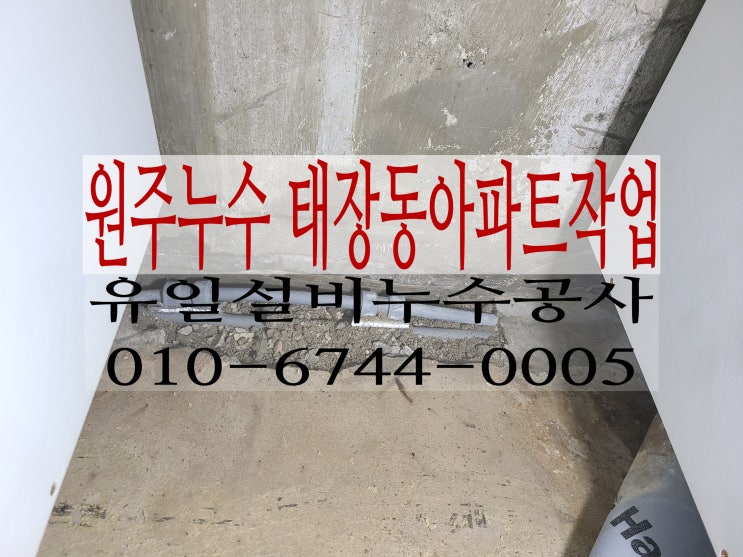  태장동아파트누수 원주누수 해결작업기