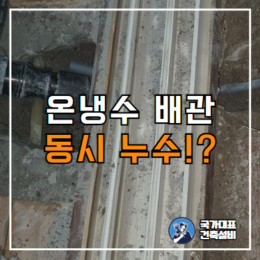  남양주 누수탐지 빌라 노후 온냉수 배관 동시 누수 상황!