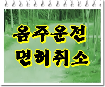  창원 음주운전 면허취소 이것 모르면 안 되는 이유