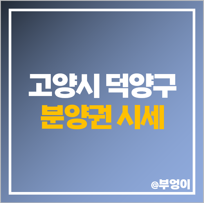 고양시 덕양구 아파트 분양권 매매 가격 DMC 자이 더 리버 대곡역 롯데캐슬 엘클라씨 시세