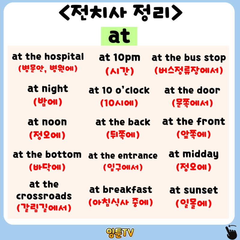 전치사 정리 모음집 (그림으로 이해하기) : 네이버 블로그