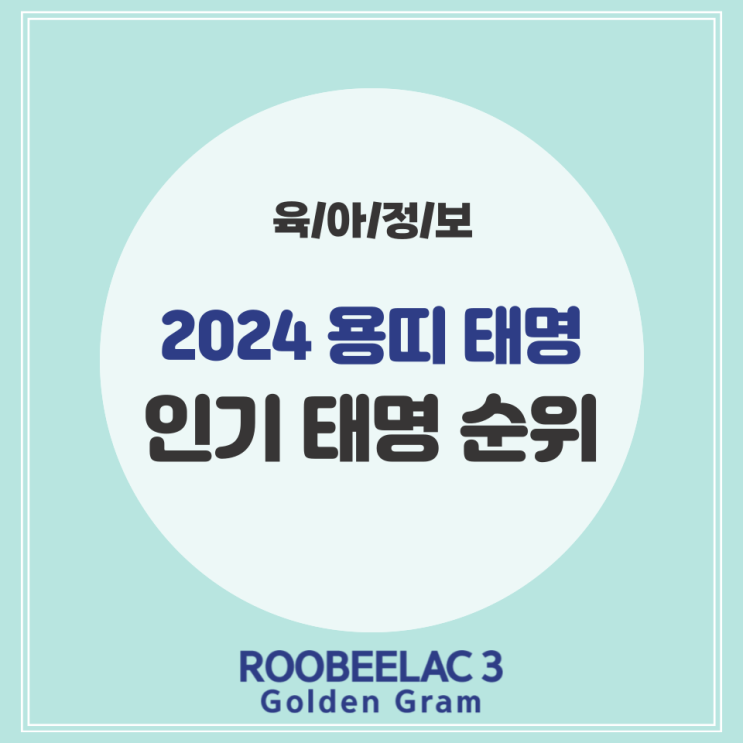 2024년 내년 용띠 아기 태명 추천과 인기 태명 by. 덴마크 프리미엄 루비락3