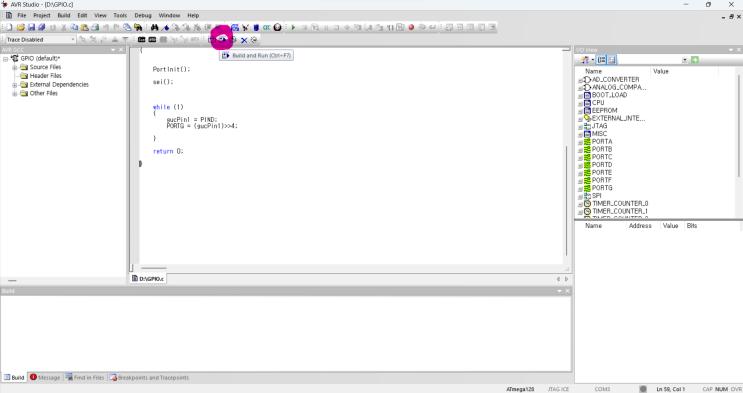  AVRSTUDIO 4.19 JTAG Debug