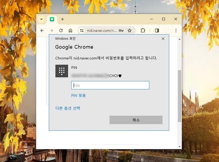 구글 크롬 윈도우 보안 끄기로 PIN 입력 없이 자동로그인하기