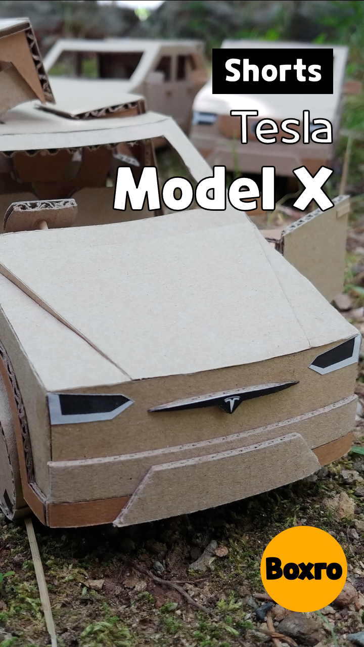 쇼츠06.테슬라 모델X | Tesla Model X made of cardboard