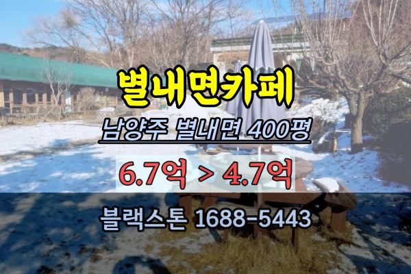  남양주카페 경매 2022타경76474 별내면 식물카페 4억대