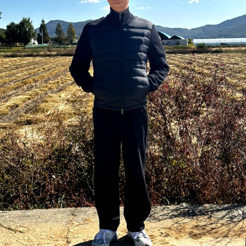 몽클레어 니트패딩 남자 사이즈 착용샷