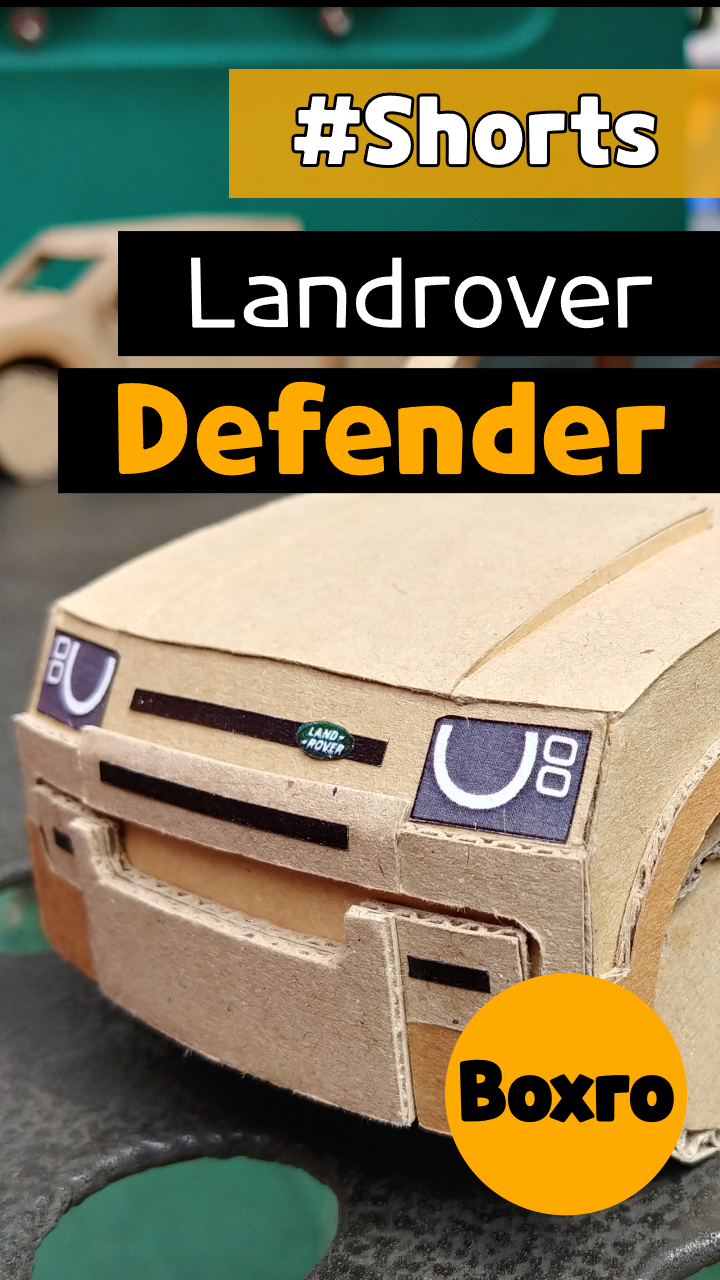 쇼츠16.랜드로버 디펜더 | Landrover Defender made of cardboard