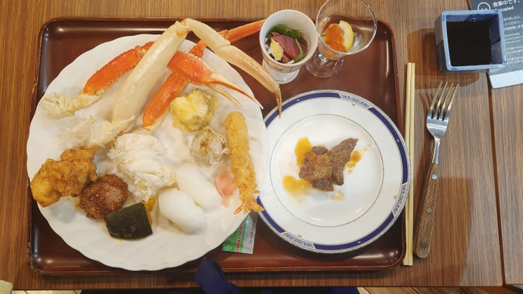  후쿠오카 아소산 온천호텔 카메노이 호텔 아소 (2)_말고기, 대게, 참치 무한리필 뷔페, 조석식 후기