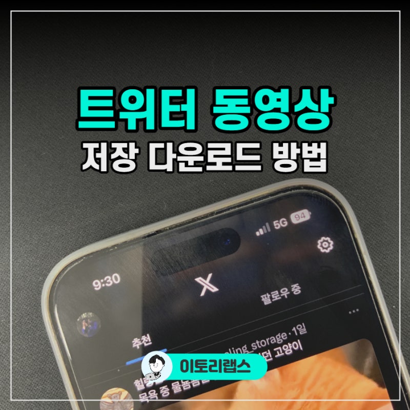 트위터 영상 저장 아이폰 동영상 다운로드 쉬운 방법