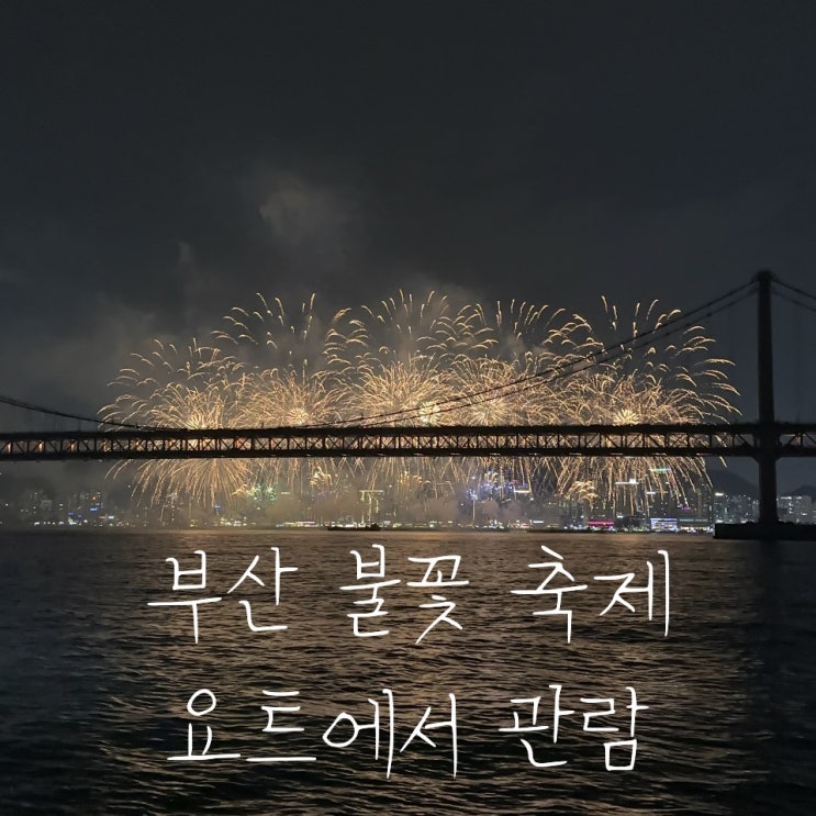  부산 세계 불꽃 축제 아기와 요트에서 관람 솔직 후기
