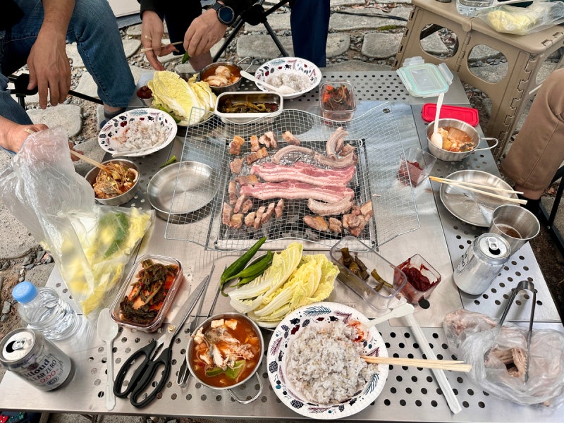 콜맨 파이어플레이스 화로대 테이블 이용 후기