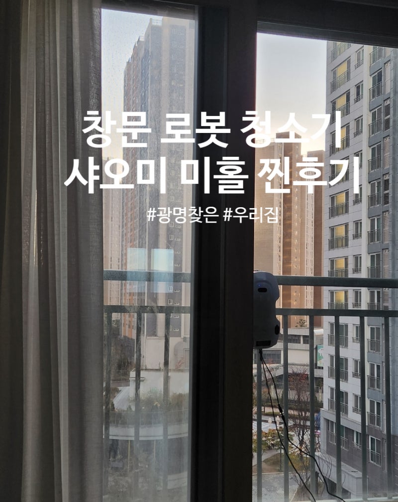 [샤오미 Miwhole 미홀] 창문 로봇 청소기 2세대 C77S 내돈내산 찐 사용 후기!