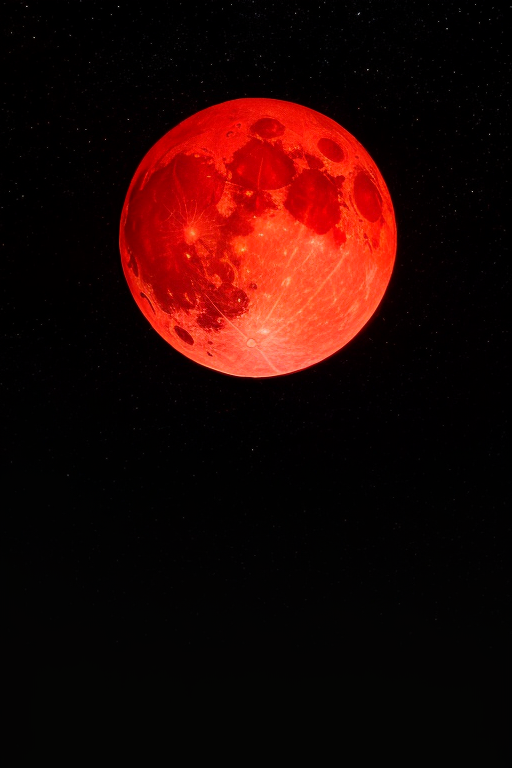 [Ai Greem] 배경_달 122: 월식, 적월, 붉은 달 핸드폰 배경 무료 이미지