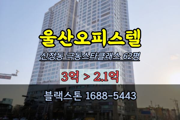 울산남구 오피스텔 경매 신정동 극동스타클래스 62평 2023타경102115