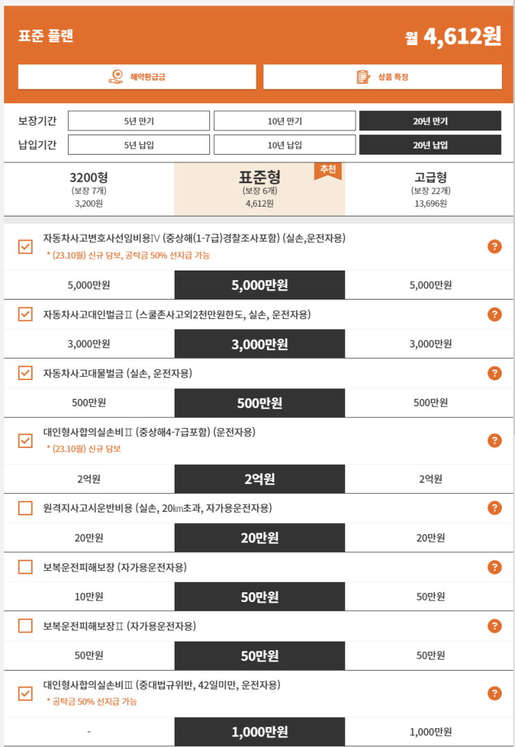 운전자보험 필수 보장으로만 가입하기- 최저보험료 제약 없는 다이렉트 추천