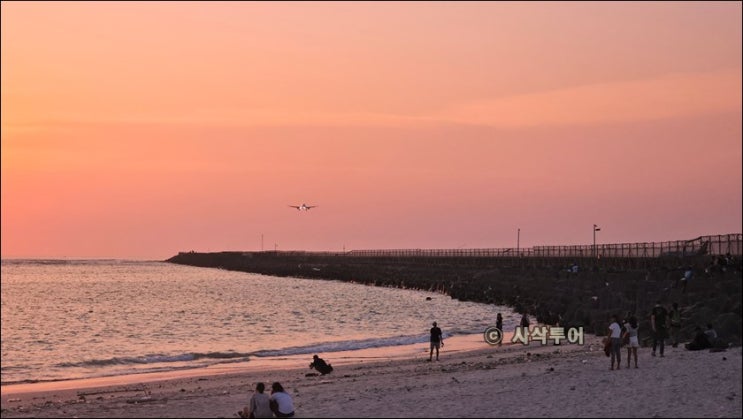  발리 관광지 - 선셋과 비행기 tuban beach