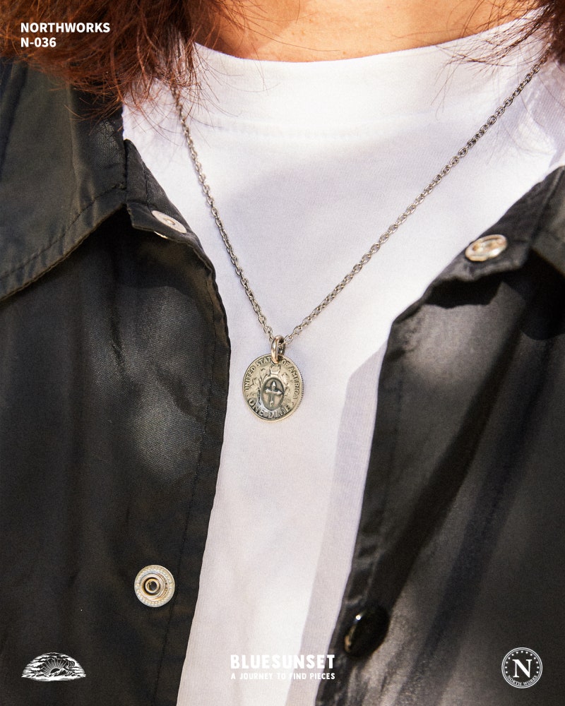 NORTH WORKS] CROSS STAMPED DIME COIN NECKLACE / N-036 / 노스웍스 : 네이버 블로그