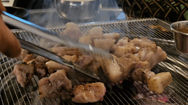  구의역 고기 맛집, 당산오돌 | 꼬들살 구워주는 고기집
