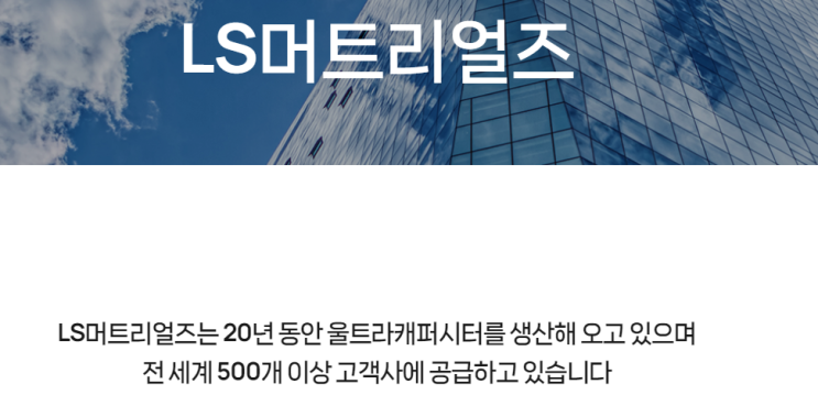  LS 머티리얼즈 공모주