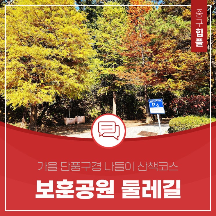  가을 단풍구경 나들이 산책코스 대전 사정동 보훈공원 둘레길