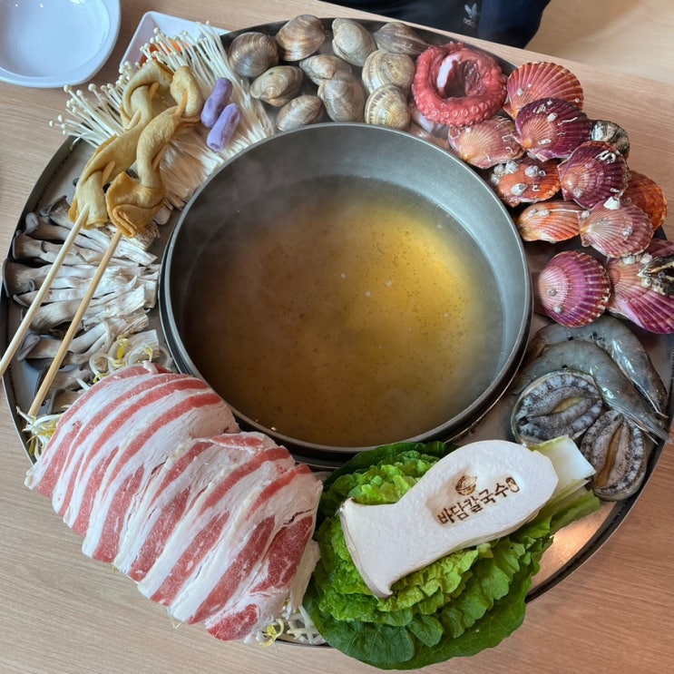  인천대입구역맛집 바담칼국수 송도점 해물칼국수 대박
