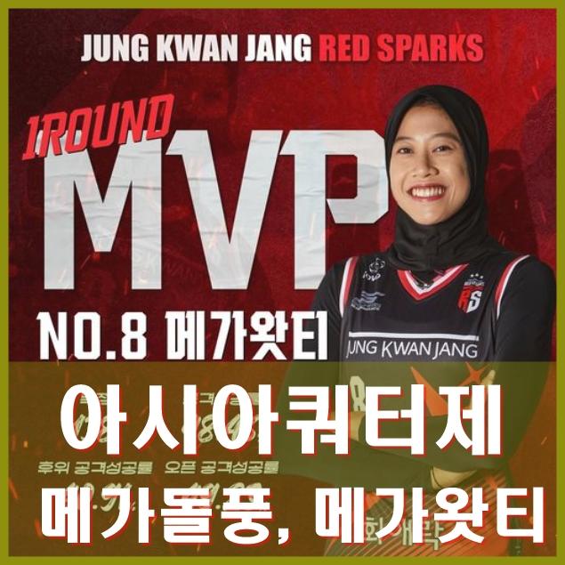 아시아쿼터제, 인도네시아 <b>메가</b>왓티 <b>메가</b>돌풍, 1<b>라운드 MVP</b>