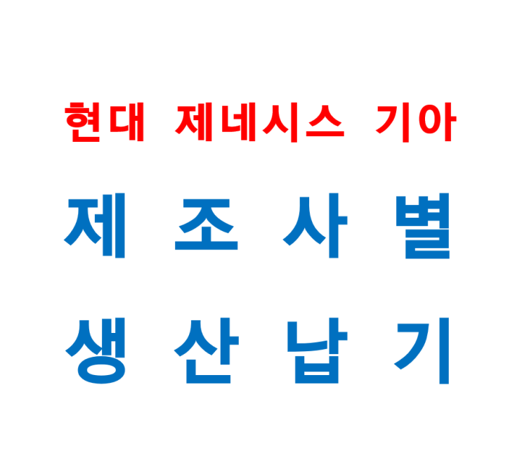  23년 11월 현대 제네시스 기아 생산 납기표 [렌트리즈]
