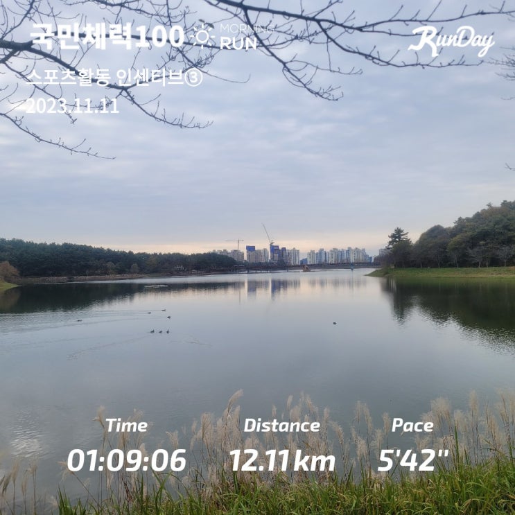  10km 마라톤 준비 12km 돌파 달리기 걷기 운동 20주 차
