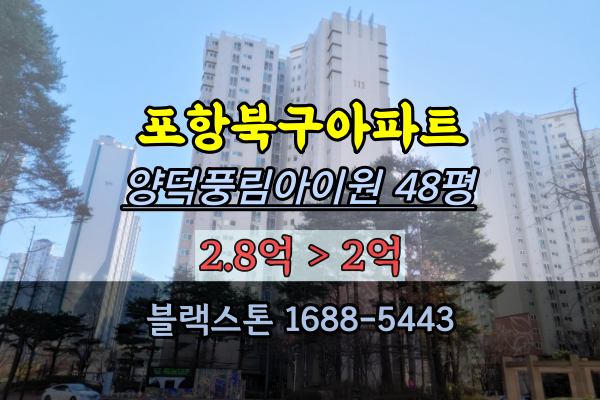 포항북구아파트 경매 포항양덕풍림아이원 48평 2023타경 669