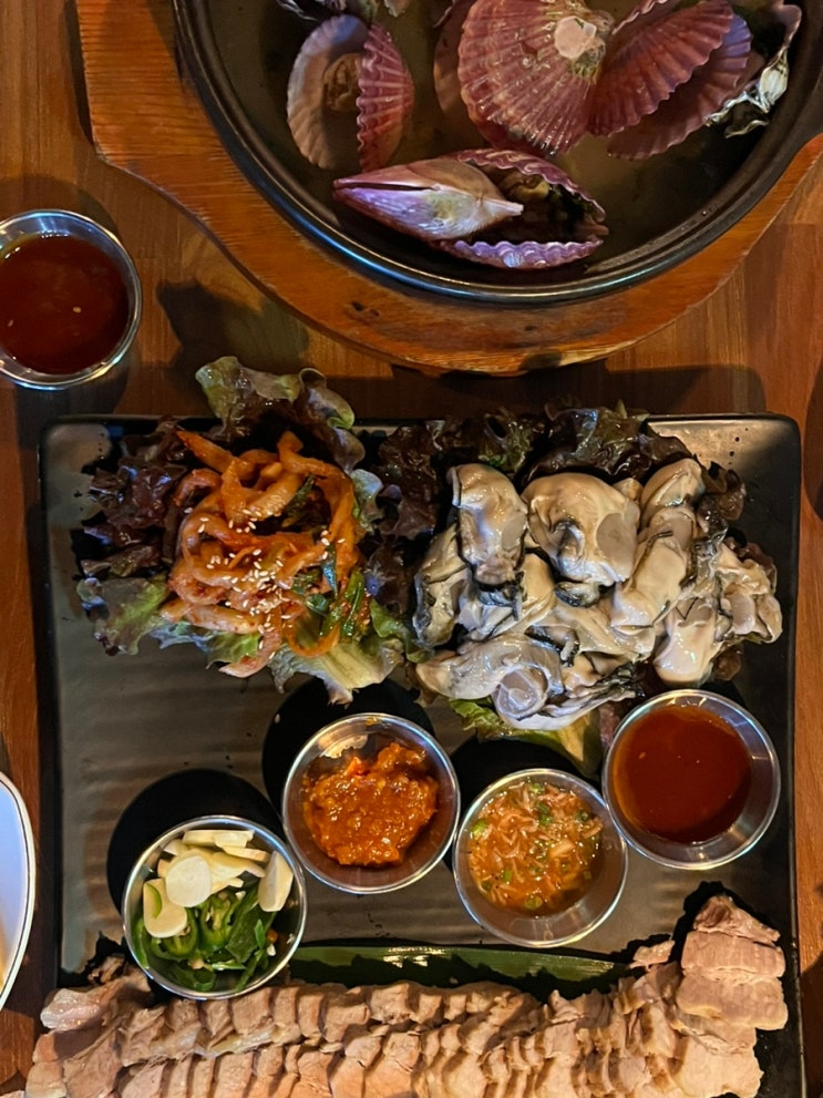  구로 독산동 술집 독산동 미요리 포차에서 가리비술찜 굴보쌈 얌얌