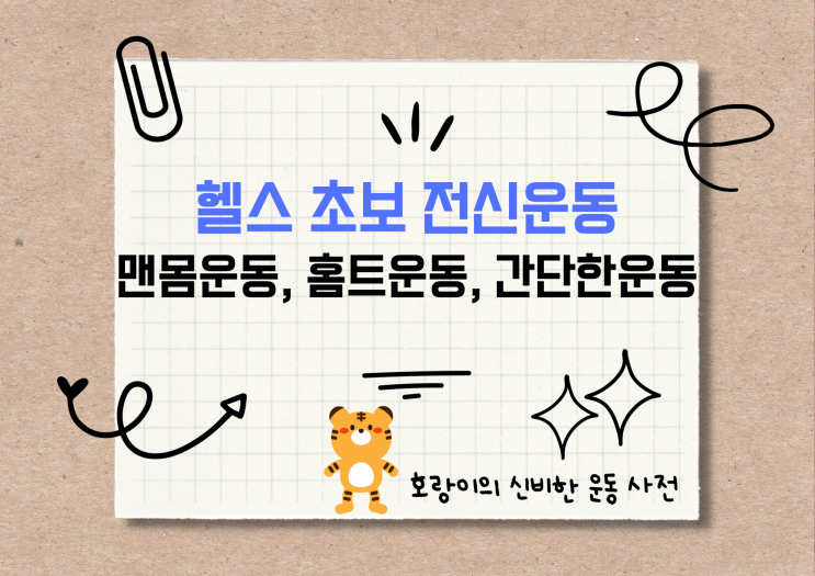  #54 헬스 초보 전신운동 [맨몸운동, 홈트운동, 간단한운동]