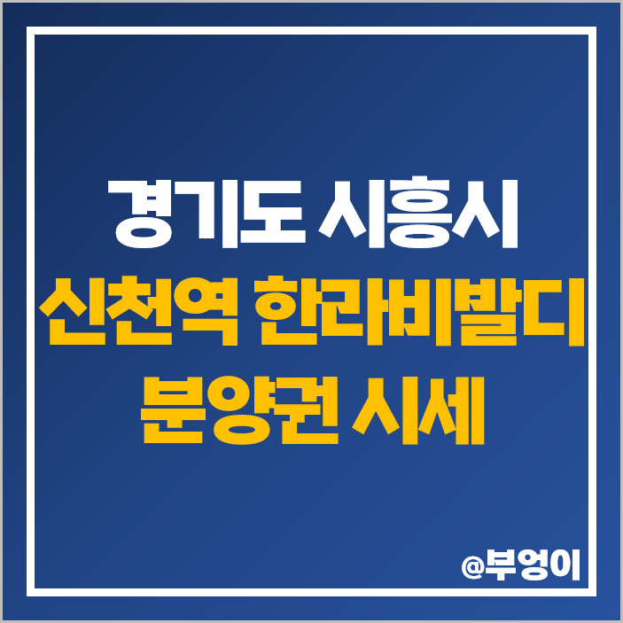 시흥시 아파트 분양권 매매 가격 순위 신천역 한라비발디 시세 시흥시 아파트 분양권 매매 가격 순위 신천역 한라비발디 시세