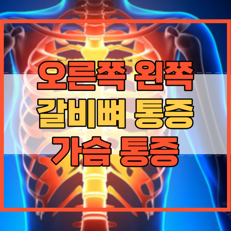  오른쪽 갈비뼈 통증 왼쪽 통증과 가슴 통증의 원인!