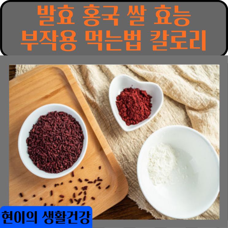 발효 홍국 쌀 효능 부작용 먹는법 칼로리 영양 성분