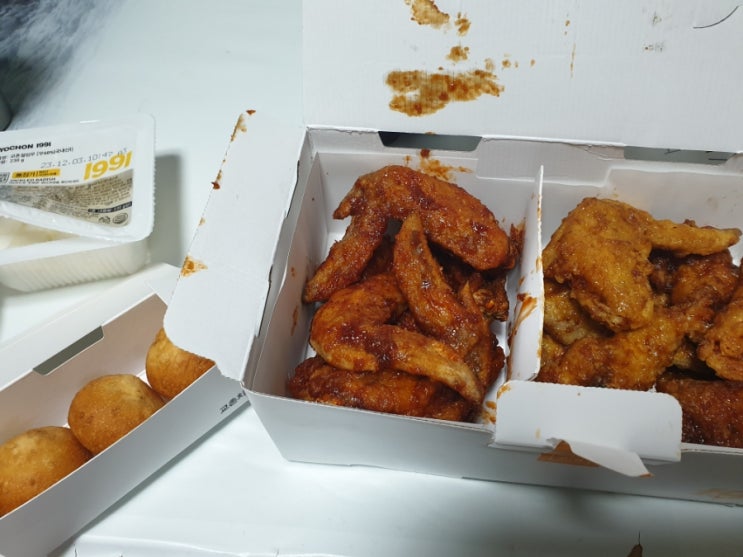교촌치킨 레드점보윙, 허니점보윙, 퐁듀치즈볼 내돈내산 솔직후기 교촌치킨 레드점보윙, 허니점보윙, 퐁듀치즈볼 내돈내산 솔직후기