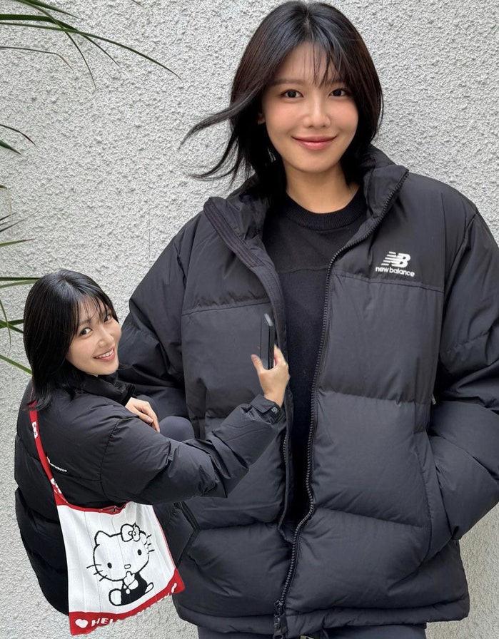  소녀시대 수영패딩 뉴발란스 액티브다운 숏 요즘대세 템!