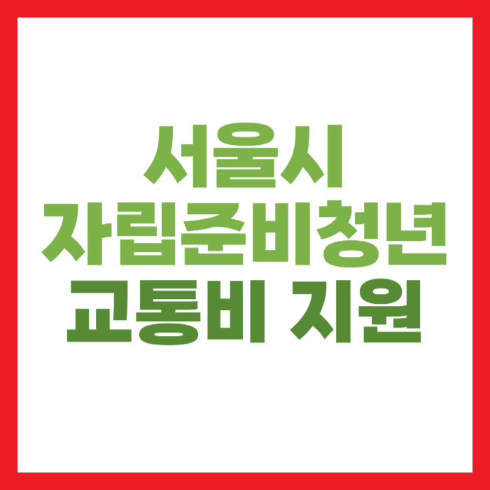 <b>서울시</b> <b>청년</b> 교통비 <b>지원</b> <b>자립준비청년</b> 매월 6만원 신청