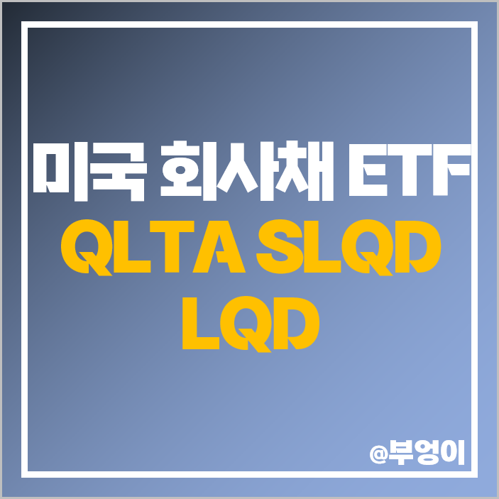 채권 투자 방법 미국 ETF QLTA SLQD LQD 주가 배당