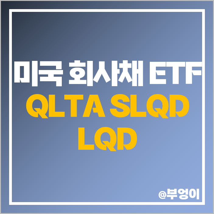 채권 투자 방법 미국 ETF QLTA SLQD LQD 주가 배당 채권 투자 방법 미국 ETF QLTA SLQD LQD 주가 배당
