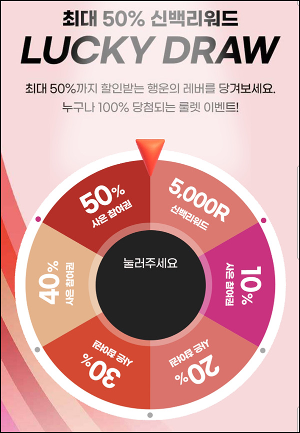 신세계백화점 룰렛이벤트(쿠폰 및 포인트)즉당