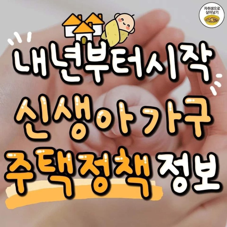  2024년 부터 시작되는 신생아 가구 주택정책