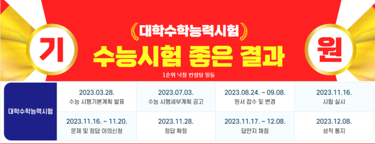  수능일 휴무 단축근무 공휴일? 은행 관공서 영업시간 수학능력시험 일정 끝나는 시간 시간표 안내