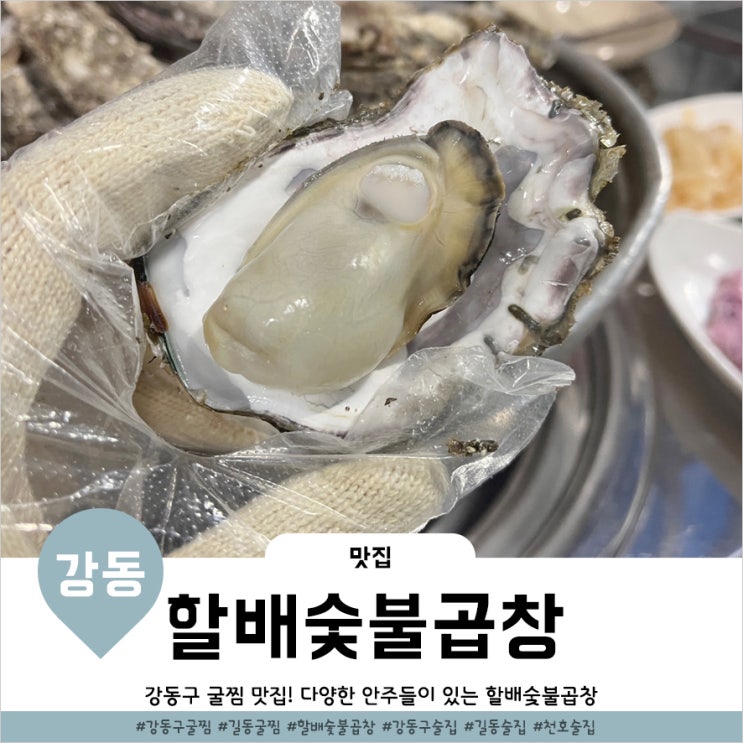  강동구 굴찜 길동에서 만난 제철굴 숯불할배곱창