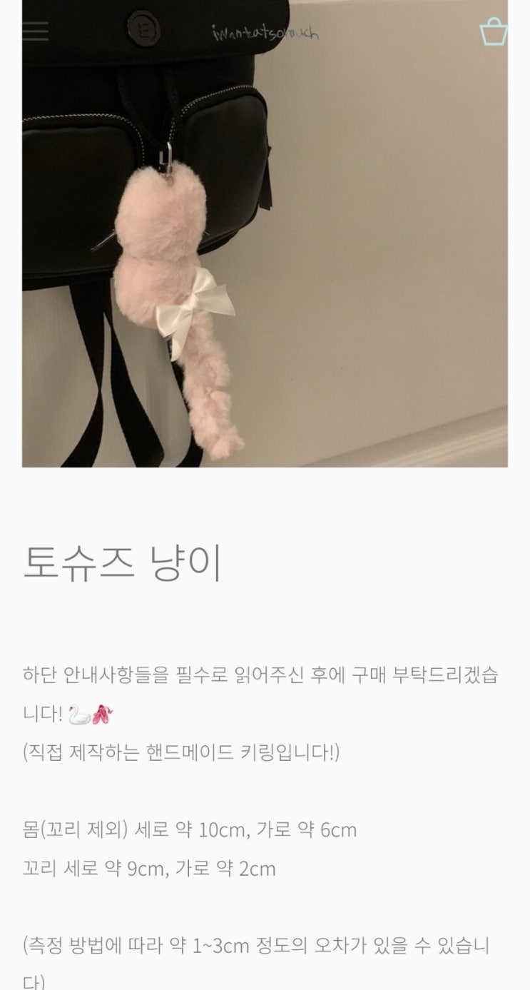 나만없어 고양이 키링 내돈내산 후기 / 토슈즈냥이