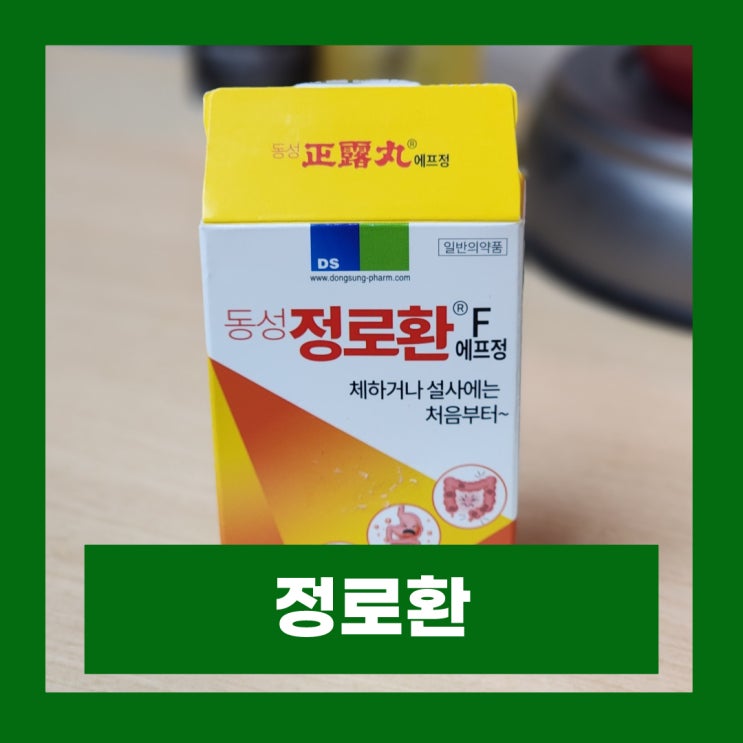  동성 정로환 에프정 성분 효능 설사약 지사제 복용법
