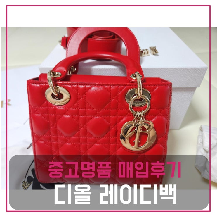 디올 레이디백 레드 금장 팔기