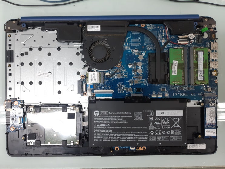 계산동 컴퓨터수리 HP 노트북 17-by0020cy SSD불량 교체 윈도우10 설치