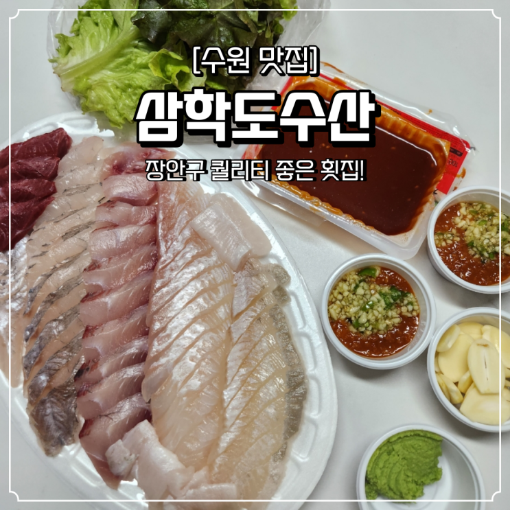  장안구 횟집 삼학도회수산 회포장 후기 방어회