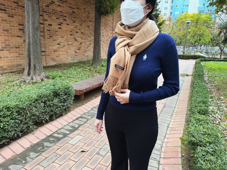 부들부들 보온성 좋은 터치소울 소울캐시 머플러로 가을코디 완성